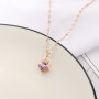 Classic Fashion Micro-set Gold Full Diamonds Flower Pattern Key Pendant Sweater Chain Necklace wholesale