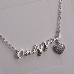 Women Girls Hot Sale Fashion Silver Necklace New Luxury Style Delicate Beautiful Necklace