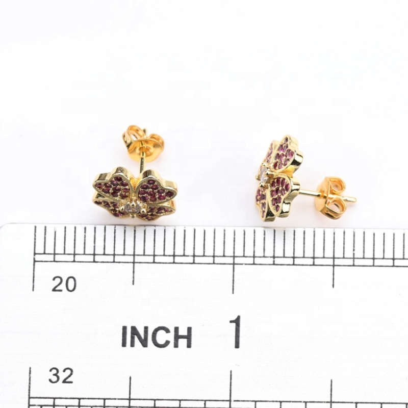 Merry Christmas Symbol Gift Unique Chunky White Gold Hoop Flower Earrings for Women Gift Jewellery