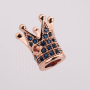 Sapphire Zircon Micro Insert Charms and Silver Plated Men and Womens High Quality Gold Pendants or Charms CROWN Gift WXCRN11107