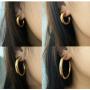 2021 Custom Wholesale Women Fashion Accessories Gold Plated Ins Style Drop Ear Ring Korean Circle Shaped Hoop Earrings