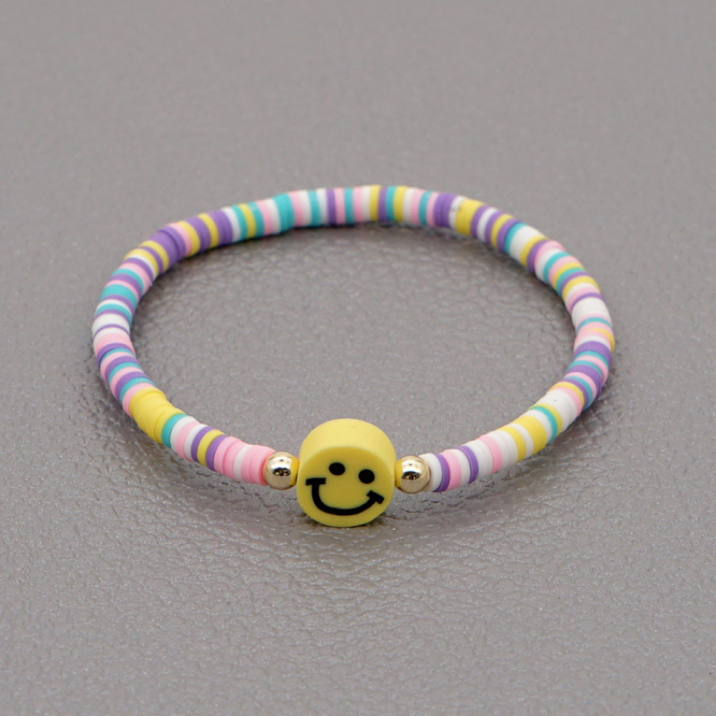 Young Students Style Handmade Kids Bracelet Smile Face Beads Bracelet