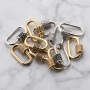 Black CZ Micro Pave Oval Shape Clasp Carabiner Pendant for Necklace Bracelet Jewelry Findings 20*12*2MM