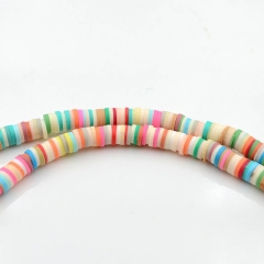 6mm Handmade Flat Disc Spacer Heishi Polymer Clay Beads