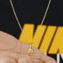 2021 Wholesale Women Fahion Accessories 26 English Letter Chain 18K Gold Titanium Steel Alphabets Charm Jewelry Pendant Necklace