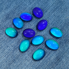 Ready to Ship Fast Dispatch DIY Jewelry 13*18MM Color Changing Mood Glass Oval Beads