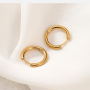 Men and Women Hip Hop Style Gold Plated 2.5mm Ear Clip Huggie Earring for Sale