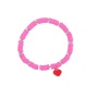 MOJO Love Pendant Soft Clay Bracelet 6MM Colorful Elastic Rope Bracelet Women Bbeaded Bracelet