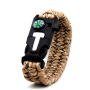 Outdoor Survival Multi Color Cord Bracelet Emergency Rescue Whistle Flintstone Bracelet