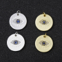 Micro Insert Zirconia Trendy Necklace Round Devil's Eye Jewelry Pendants Charms for Jewelry Making