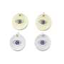 Micro Insert Zirconia Trendy Necklace Round Devil's Eye Jewelry Pendants Charms for Jewelry Making