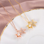 Clavicle Chain Starfish Necklace Stainless Steel Sea Star Pearl Necklace For Women Jewelry