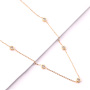 2021 New Arrival Women Long Pendant Necklace Stainless Steel Exquisite Shiny Colorful CZ Zircon Stone Necklace