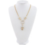 Hiphop crystal chain necklace jewelry triple real gold plated diamond skull pendant Halloween necklace for man