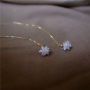 2021 Custom Women Fashion Accessories Elegant Jewelry Shining Ice Flower Tassels Ear Ring 925 Sterling Silver Stud Earrings