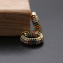 Online Fashion Jewellery 18K Gold Rainbow Cubic Zirconia Huggie Hoop Earrings