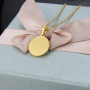 New Stainless Steel Initial Charm Necklace Letter A-Z Shell Pendant Necklace with Gold Chain