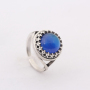 Wholesale Popular Handmade Resizable  Silver Plated 12 Colors Change Mood Stone Ring for Men Women