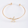 Handmade Woven Pearl Starfish Jewelry Multi Layers Gold Plated Shell Bracelet for Women