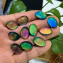 Cool Handmade Color Change Temperature 12MM Heart Round Oval Glass Mood Stone Beads for DIY Jewelry Making