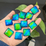 Hot Sale High Quality Surface 25MM Big Colorful Mood Square Beads for Jewelry Making