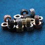 Custom Wholesale Fashion Accessory Gold Plated Large Hole Black Zircon DIY Separation Beads for Jewelry Bracelet Necklace Making