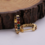 New Arrived Women Jewelry CZ Micro Insert Beautiful 18K Gold Plated Brass Hoop Huggie Earrings