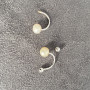 2022 Fashion Female 925 Sterling Sliver Personalized Simple Cute Jewelry Zircon Rainbow Pearl Stud Earrings