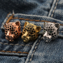 New Arrivals Original Design CZ Micro Insert Leopard Head Animals Bead Charm For Women