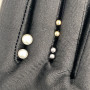 3Pairs 2022 New Arrivals 925 Sterling Silver Round Shape Jewelry Simple Pearl Little Gold Bead Stud Earring for Girls