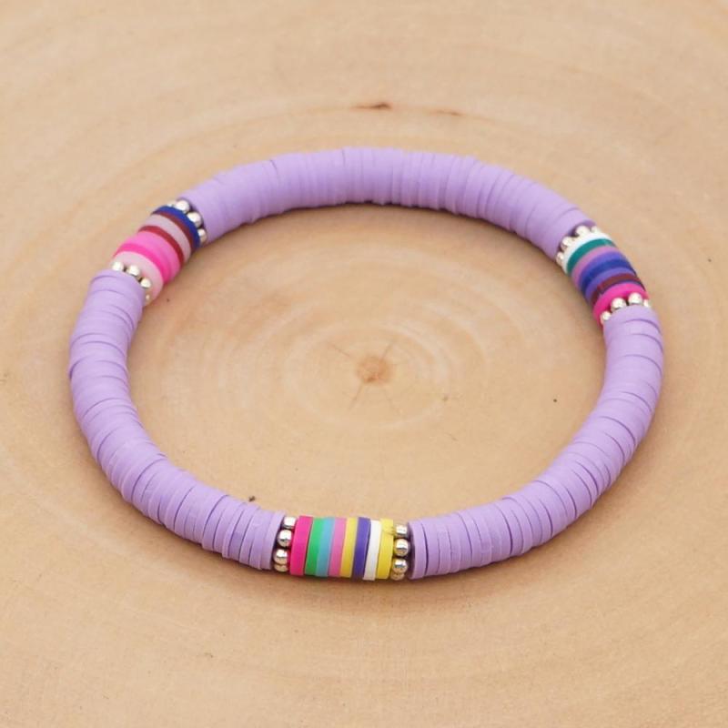 Popular  Women 2021 Fashion Jewelry Polymer Clay Bracelet Disc Beads Bracelets Summer Beach Bracelet