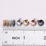 Single hanging drill ring spacer copper zirconium micro-inlay 7mm spacer