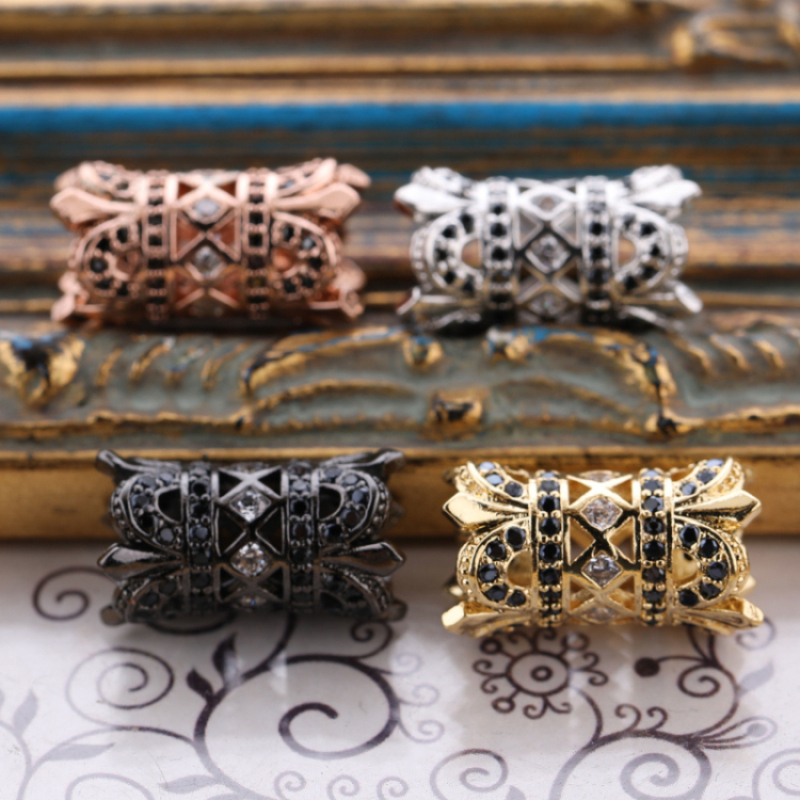 New Trendy 4 Colors Crown Shape Bracelet Charms for DIY Jewelry