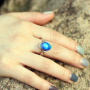 New Fashion Small Retro Silver Plated Emotion Feeling 12 Colors Change Mood Ring