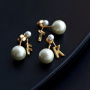 Removable Two Kinds Of Wearing Earrings Women Accessories Jewelry Temperament Star Letter Pearl Earrings