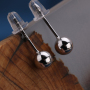 5mm Hot Sale Classic Design Silver Plated Zircon 925 Sterling Silver Ball Stud Earrings for Women