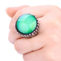 Fancy Womens Exaggerated Retro Silver Plated Mood Stone Ring MJRS046