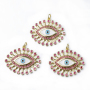 Micro Insert Zirconia Jewelry Gold Plated Pendants Enamel Devil's Eye Charms for Jewelry Making