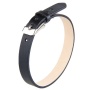 1CM Width Men and Women Silver Plated Stainless Steel Clasp Real Genuine Black and Brown Leather Bracelet for Wholesale