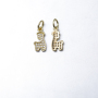 Simple Micro Insert Zirconia Necklace Gold Brass Giraffe Jewelry Pendants Charms for Jewelry Making