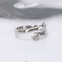 2021 Fashion Designs Couples Creative Jewelry  Ins Style Open Two Hands Embrace Titanium Steel Ring