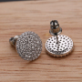 Young Ladies Classic Design 925 Silver Pin Stud Shiny Micro Insert Zircon Earring