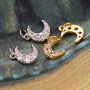 2021 Moon Series Muslim Style Brass Zirconium  Islamic Pendant For Women