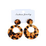 New Arrival Acetate Sheet Acrylic Simple Leopard Print Fashion Jewelry Dangle Earrings for Women