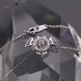 2021 Classic Design Womens Gift Crystal Micro Pave Lightning Bat Pendant Necklace with Chain