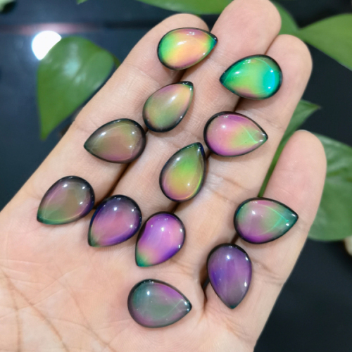 DIY Jewelry Making Magic Color Change 13*18MM Crystal  Glass Drop Mood Beads Stone