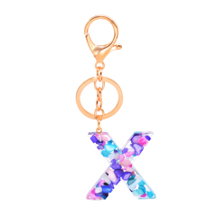 Wholesale Beautiful Resin Letters Keychain Initial Keyrings for Men and Women