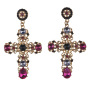 New Arrival Jewelry Vintage Baroque Cross Personalized Over Sized Fashion Pendant Earrings