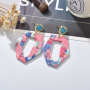 Minimalism Wholesale Jewelry Acrylic Resin Irregularly Geometric Round Fashion Drop Earrings