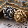 Antique Gold and Silver Plated High Quality Steel Lion Head Charm for Jewelry Making